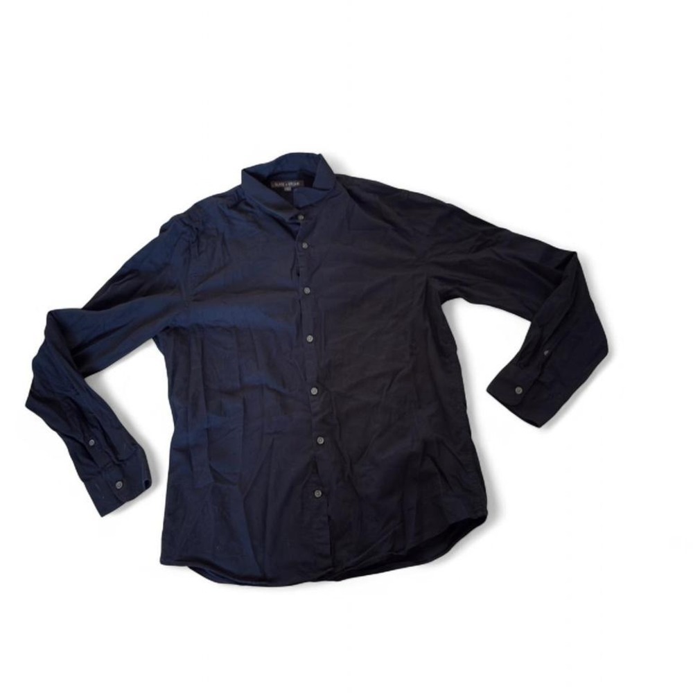 Slate & Stone - Button Up Shirt Men's Size L Navy Blue Casual Dressy Long Sleeve